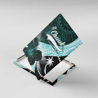 Chuuk Constitution Day Canvas Wall Art Hibiscus Turquoise Pattern