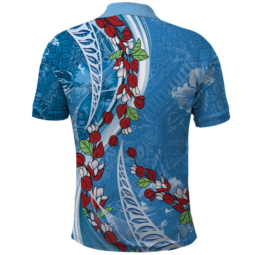 Fiji Tagimaucia Floral Polo Shirt Tapa Pattern