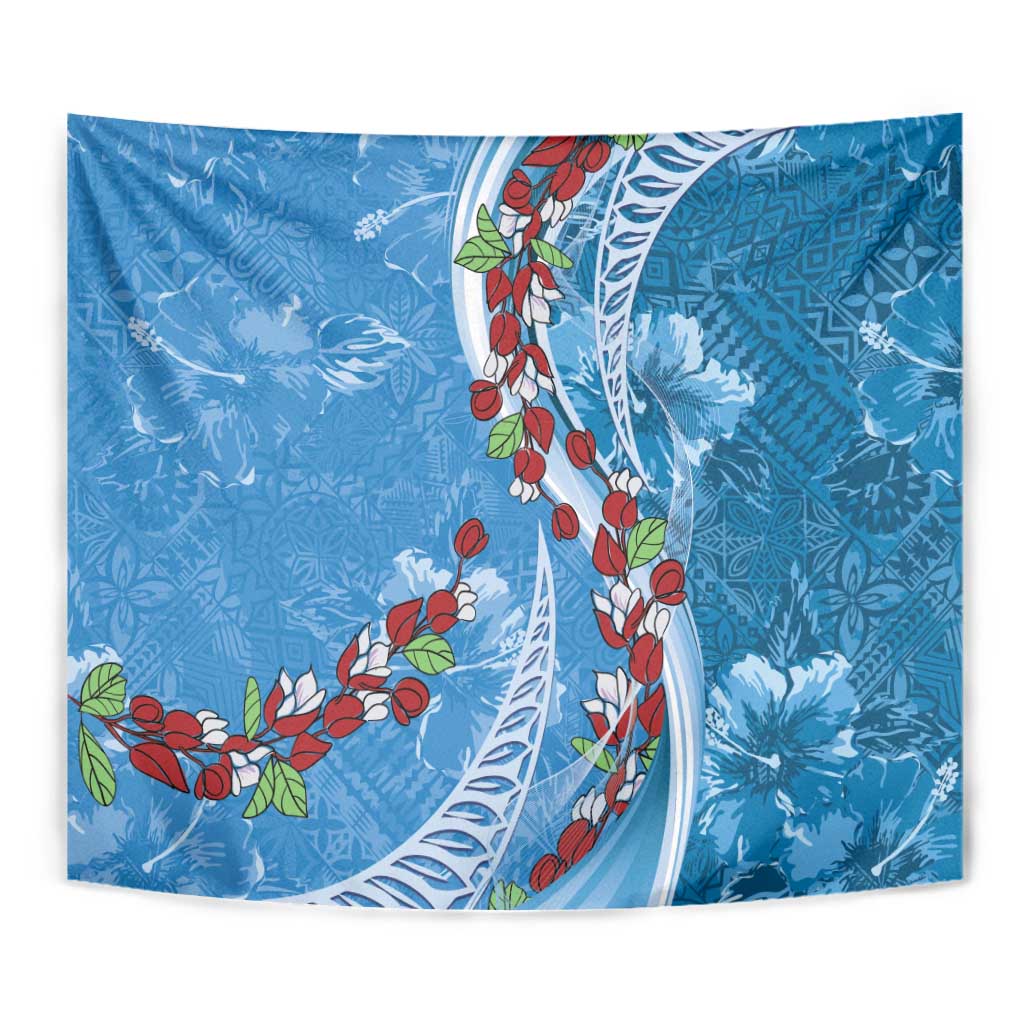 Fiji Tagimaucia Floral Tapestry Tapa Pattern