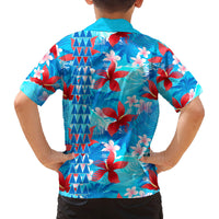 Hawaii Christmas Family Matching Puletasi Dress and Hawaiian Shirt Santa Claus Surfing Kakau Tropical Style LT01 - Polynesian Pride