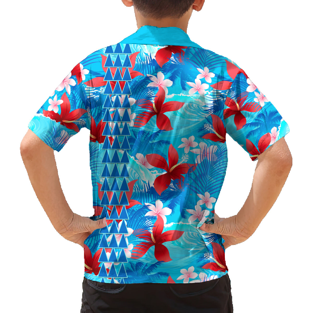 Hawaii Christmas Family Matching Tank Maxi Dress and Hawaiian Shirt Santa Claus Surfing Kakau Tropical Style LT01 - Polynesian Pride