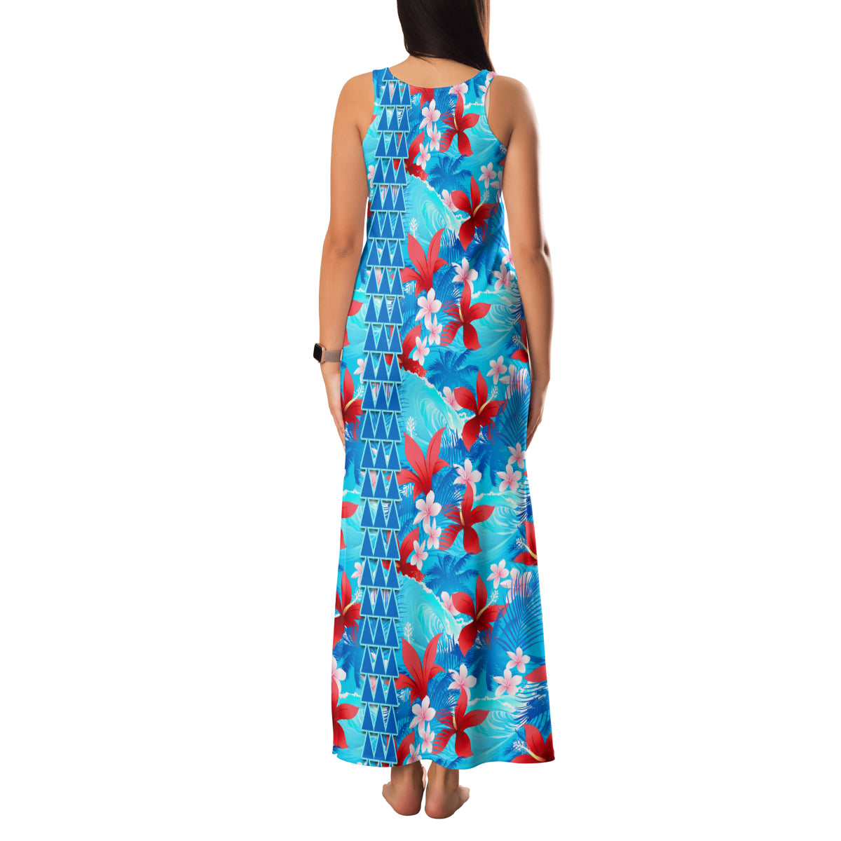 Hawaii Christmas Family Matching Tank Maxi Dress and Hawaiian Shirt Santa Claus Surfing Kakau Tropical Style LT01 - Polynesian Pride