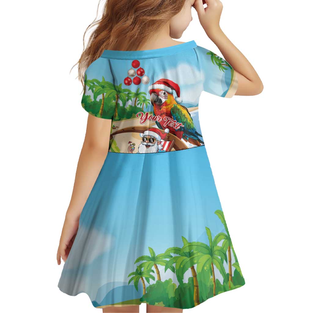 Personalized Hawaii Santa Parrot Christmas Family Matching Off The Shoulder Long Sleeve Dress and Hawaiian Shirt Summer Vibe LT01 - Polynesian Pride