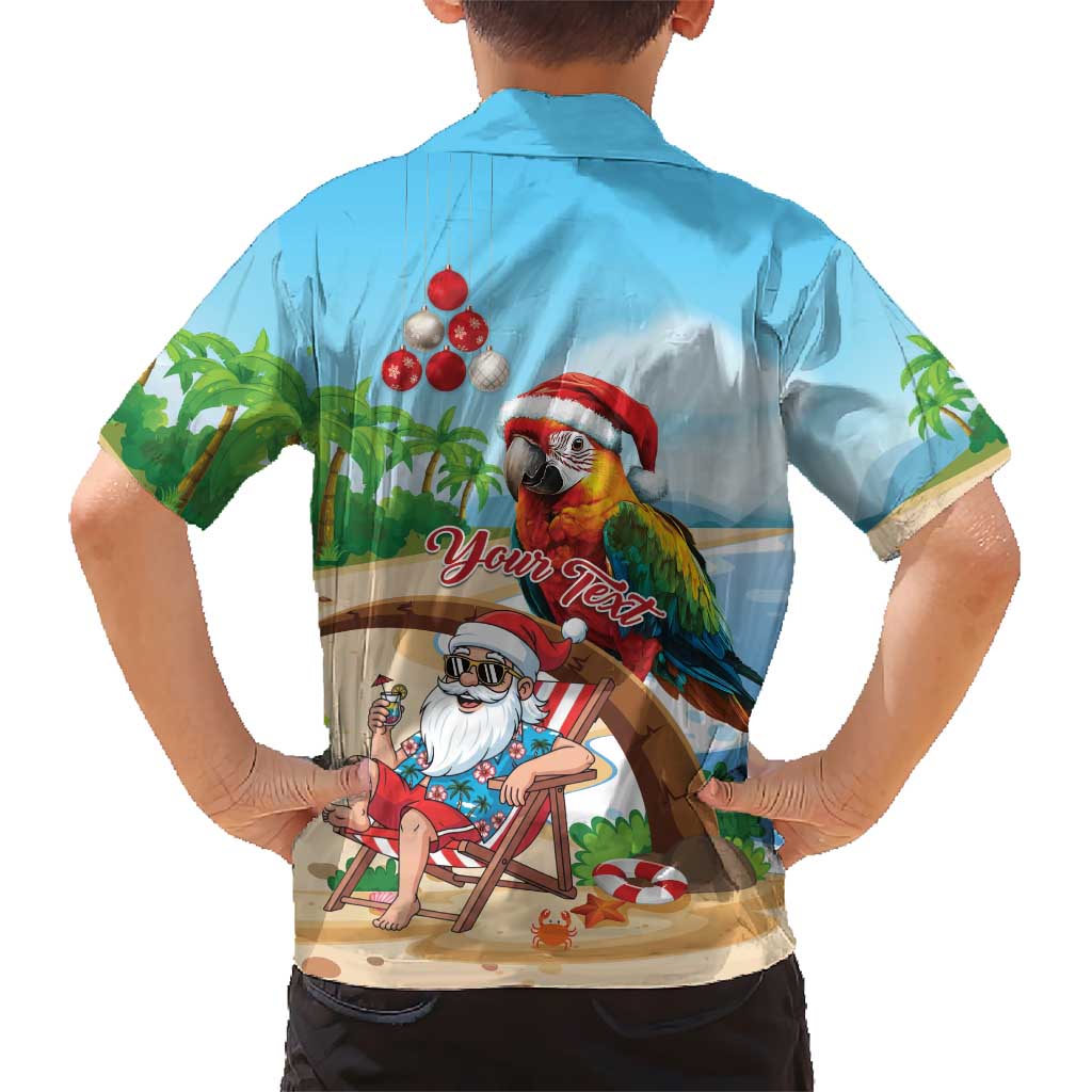 Personalized Hawaii Santa Parrot Christmas Family Matching Summer Maxi Dress and Hawaiian Shirt Summer Vibe - Polynesian Pride