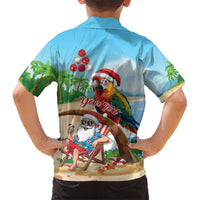 Personalized Hawaii Santa Parrot Christmas Family Matching Tank Maxi Dress and Hawaiian Shirt Summer Vibe LT01 - Polynesian Pride