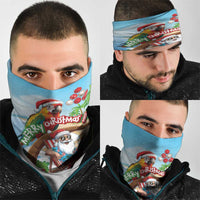 Hawaii Santa Parrot Christmas Neck Gaiter Summer Vibe - Polynesian Pride