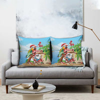 Hawaii Santa Parrot Christmas Pillow Cover Summer Vibe - Polynesian Pride
