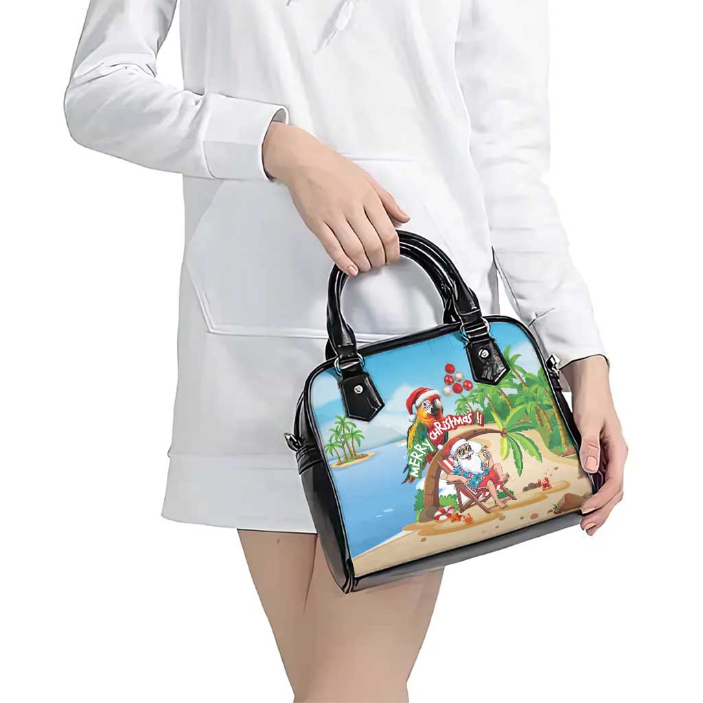 Hawaii Santa Parrot Christmas Shoulder Handbag Summer Vibe - Polynesian Pride