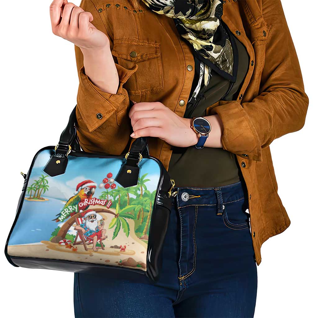 Hawaii Santa Parrot Christmas Shoulder Handbag Summer Vibe - Polynesian Pride