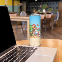 Personalized Hawaii Santa Parrot Christmas Skinny Tumbler Summer Vibe LT01 - Polynesian Pride