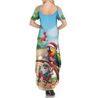 Personalized Hawaii Santa Parrot Christmas Summer Maxi Dress Summer Vibe - Polynesian Pride