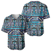 Maori Matariki Baseball Jersey Blue Galaxy Aesthetic Koru Art