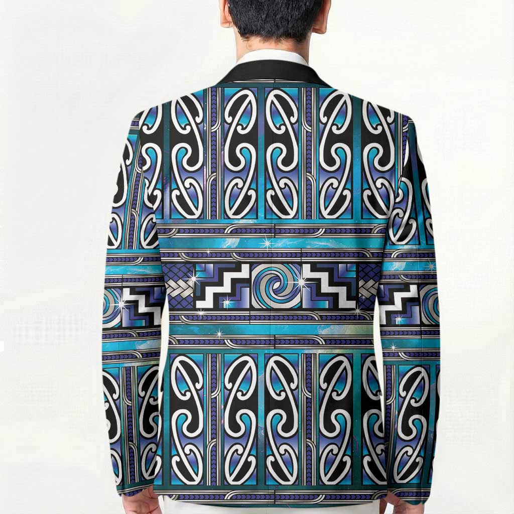 Maori Matariki Blazer Blue Galaxy Aesthetic Koru Art