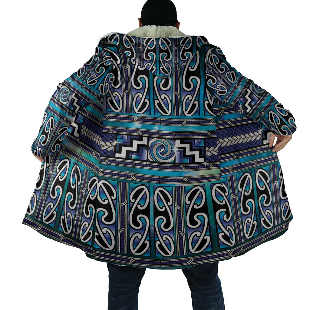 Maori Matariki Cloak Blue Galaxy Aesthetic Koru Art