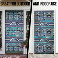 Maori Matariki Door Cover Blue Galaxy Aesthetic Koru Art