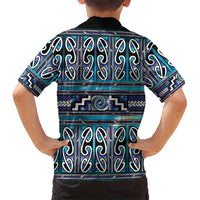 Maori Matariki Family Matching Mermaid Dress and Hawaiian Shirt Blue Galaxy Aesthetic Koru Art LT01 - Polynesian Pride