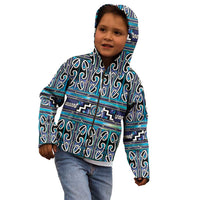 Maori Matariki Kid Hoodie Blue Galaxy Aesthetic Koru Art