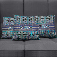 Maori Matariki Pillow Cover Blue Galaxy Aesthetic Koru Art