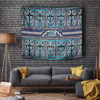 Maori Matariki Tapestry Blue Galaxy Aesthetic Koru Art