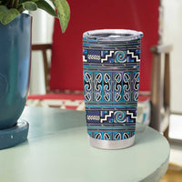 Maori Matariki Tumbler Cup Blue Galaxy Aesthetic Koru Art
