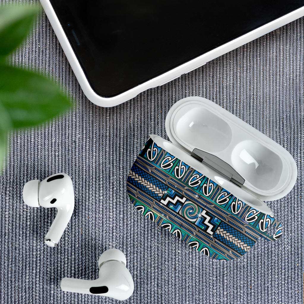 Maori Matariki AirPods Case Green Galaxy Aesthetic Koru Art
