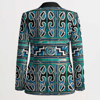 Maori Matariki Blazer Green Galaxy Aesthetic Koru Art