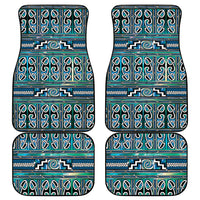 Maori Matariki Car Mats Green Galaxy Aesthetic Koru Art