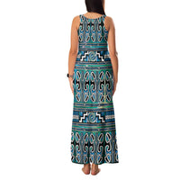 Maori Matariki Family Matching Tank Maxi Dress and Hawaiian Shirt Green Galaxy Aesthetic Koru Art LT01 - Polynesian Pride