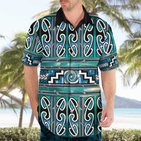 Maori Matariki Hawaiian Shirt Green Galaxy Aesthetic Koru Art