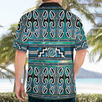 Maori Matariki Hawaiian Shirt Green Galaxy Aesthetic Koru Art