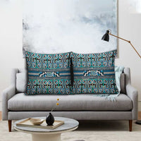 Maori Matariki Pillow Cover Green Galaxy Aesthetic Koru Art