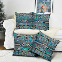 Maori Matariki Pillow Cover Green Galaxy Aesthetic Koru Art