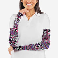 Maori Matariki Arm Sleeves Pink Galaxy Aesthetic Koru Art