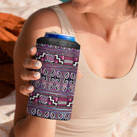 Maori Matariki 4 in 1 Can Cooler Tumbler Pink Galaxy Aesthetic Koru Art