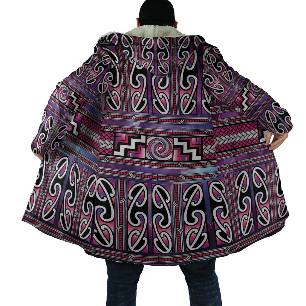 Maori Matariki Cloak Pink Galaxy Aesthetic Koru Art