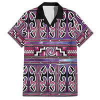 Maori Matariki Hawaiian Shirt Pink Galaxy Aesthetic Koru Art