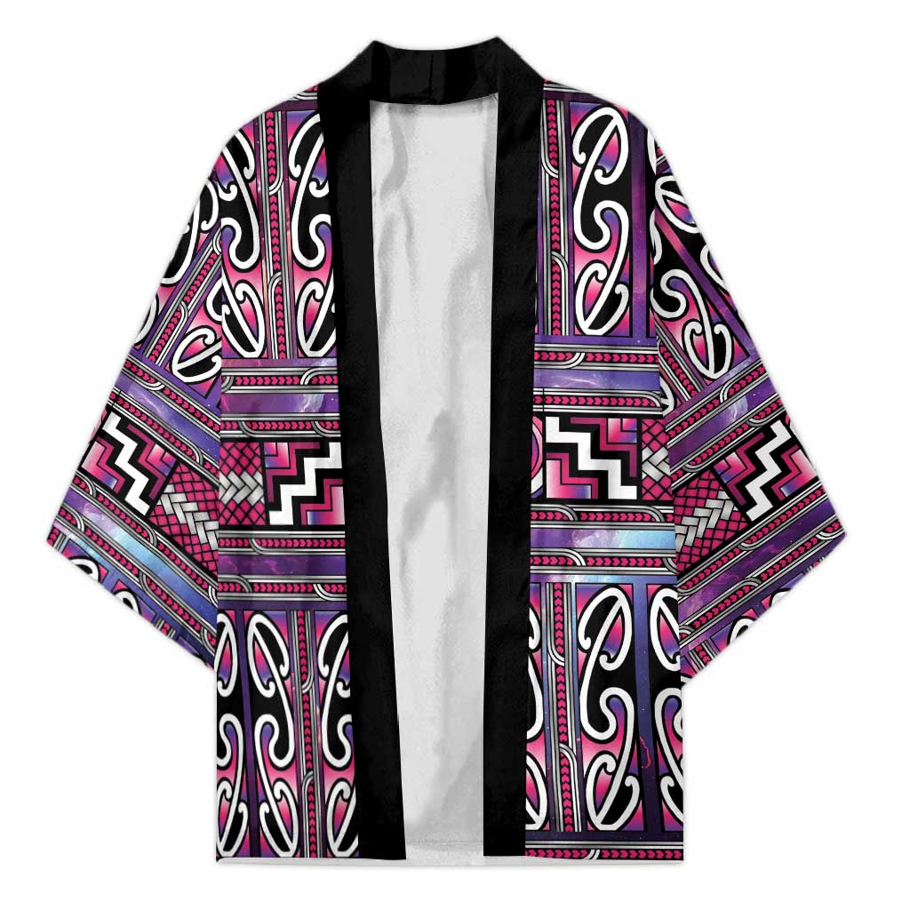 Maori Matariki Kimono Pink Galaxy Aesthetic Koru Art