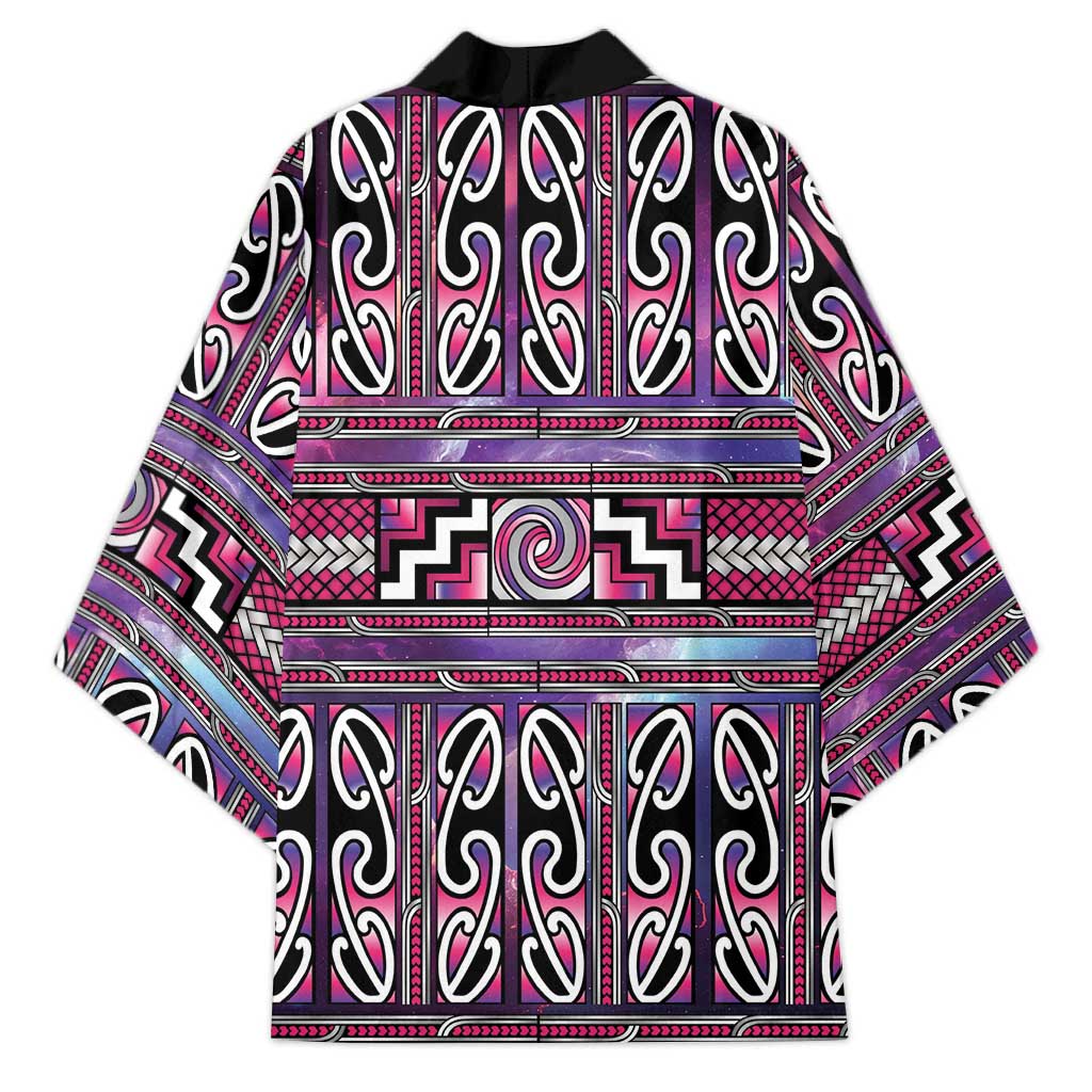 Maori Matariki Kimono Pink Galaxy Aesthetic Koru Art