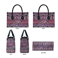 Maori Matariki Leather Bag Pink Galaxy Aesthetic Koru Art