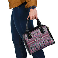 Maori Matariki Shoulder Handbag Pink Galaxy Aesthetic Koru Art