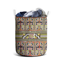 Maori Matariki Laundry Basket Yellow Galaxy Aesthetic Koru Art