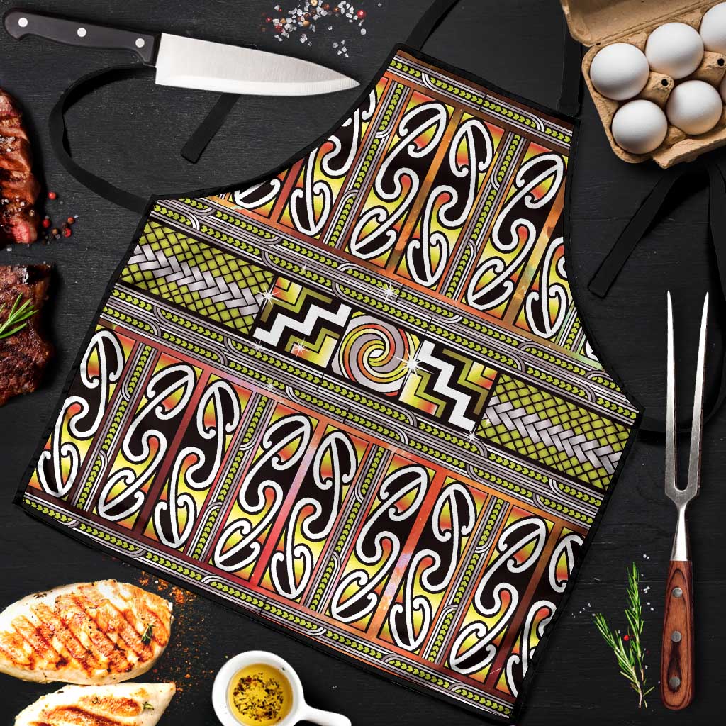 Maori Matariki Apron Yellow Galaxy Aesthetic Koru Art