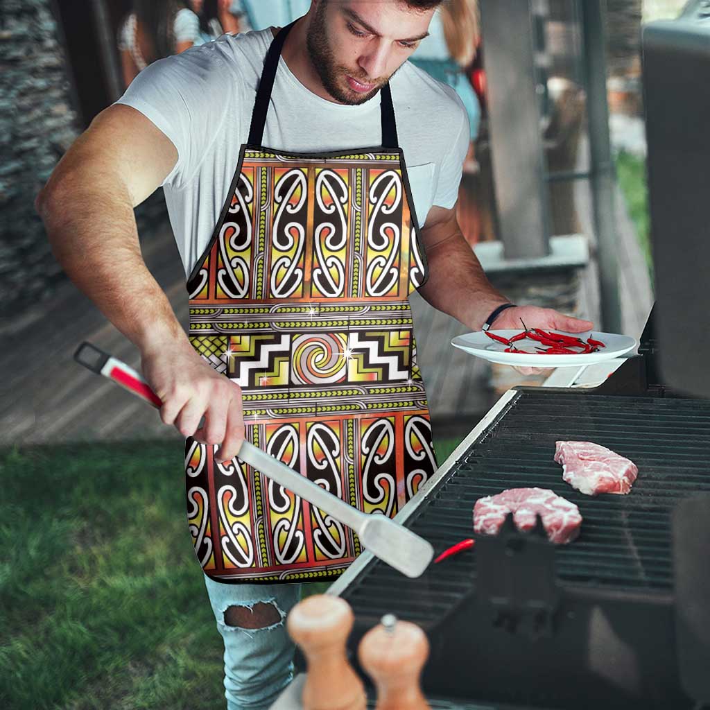 Maori Matariki Apron Yellow Galaxy Aesthetic Koru Art