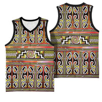 Maori Matariki Basketball Jersey Yellow Galaxy Aesthetic Koru Art