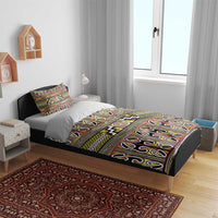 Maori Matariki Bedding Set Yellow Galaxy Aesthetic Koru Art