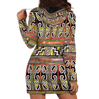 Maori Matariki Hoodie Dress Yellow Galaxy Aesthetic Koru Art