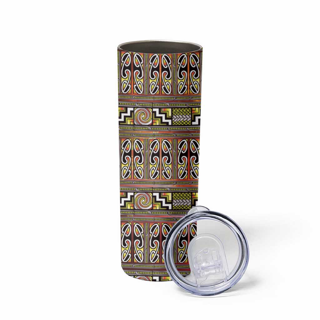 Maori Matariki Skinny Tumbler Yellow Galaxy Aesthetic Koru Art