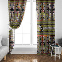 Maori Matariki Window Curtain Yellow Galaxy Aesthetic Koru Art