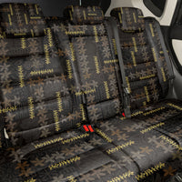 Hawaii Brown Plumeria Lei Black Back Car Seat Cover Frangipani Floral Heritage Art