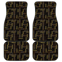 Hawaii Brown Plumeria Lei Black Car Mats Frangipani Floral Heritage Art LT01 - Polynesian Pride